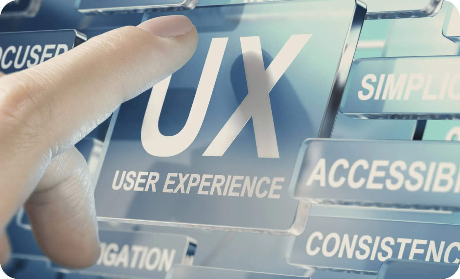 User Experience 라고 적힌 버튼을 누르는 이미지