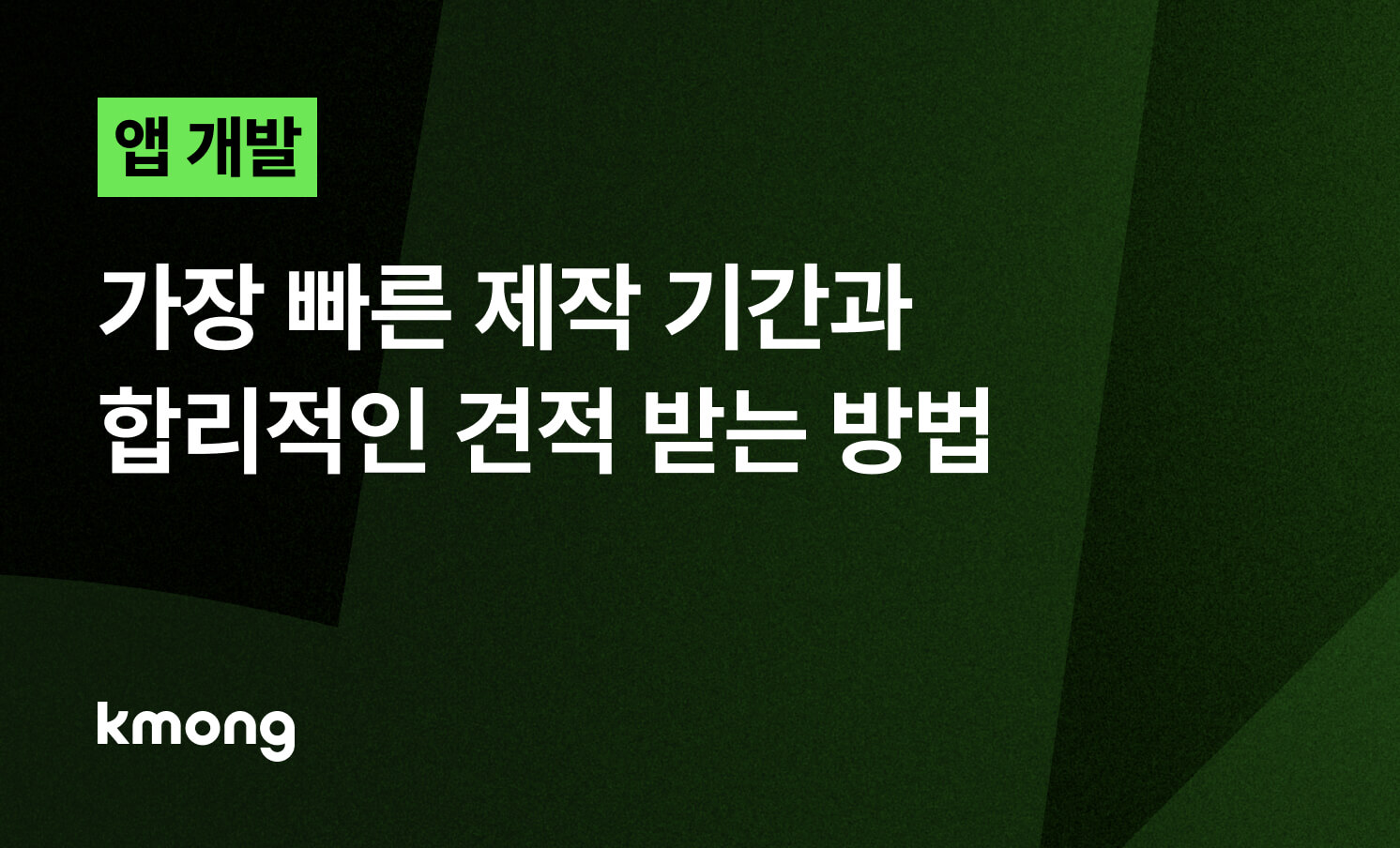 앱 개발, 가장 빠른 제작 기간과 합리적인 견적 받는 방법