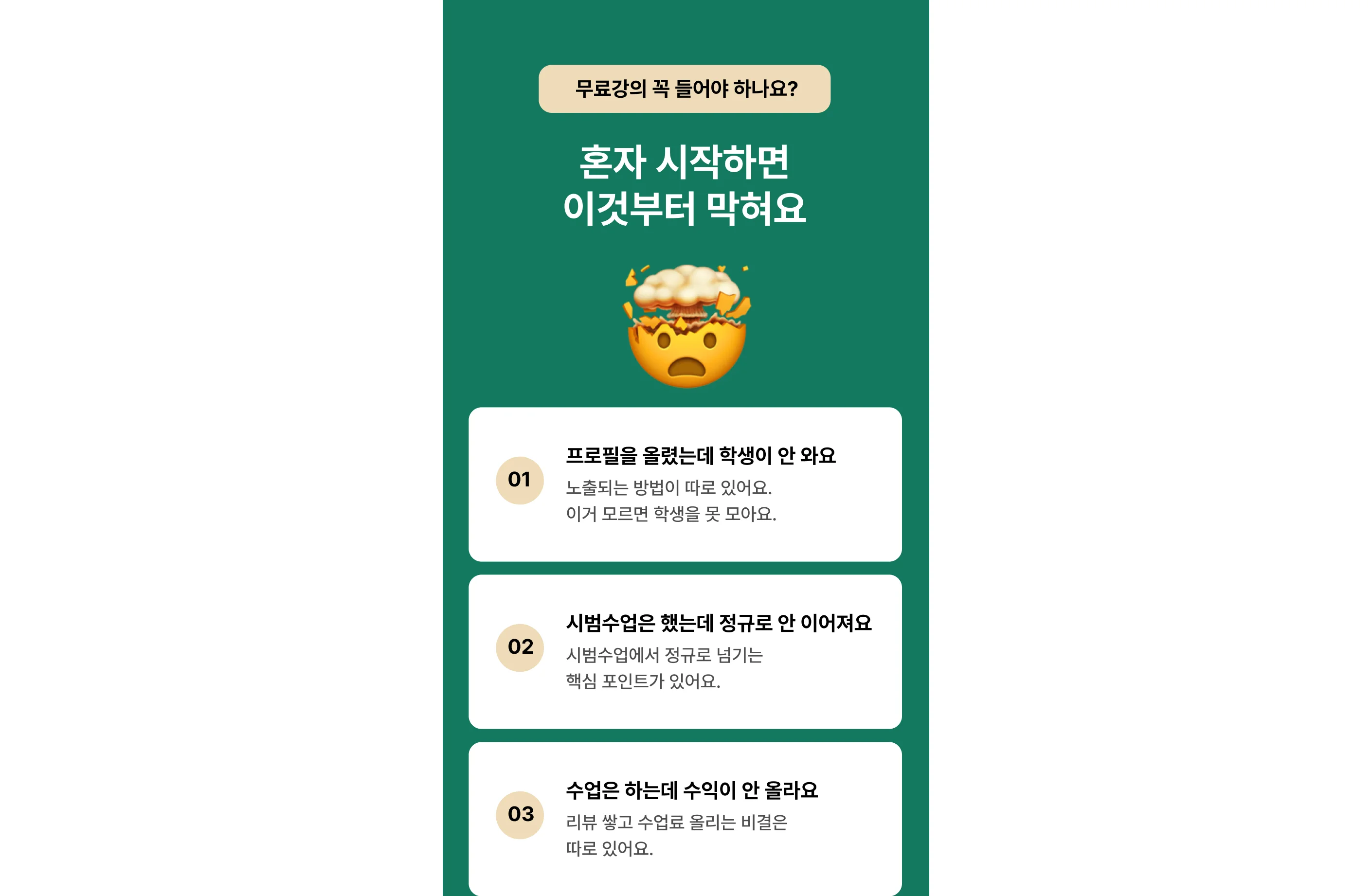 한국어 과외로 월 300만원 수익을 만드는 방법을 소개하는 무료 온라인 라이브 강의 포스터