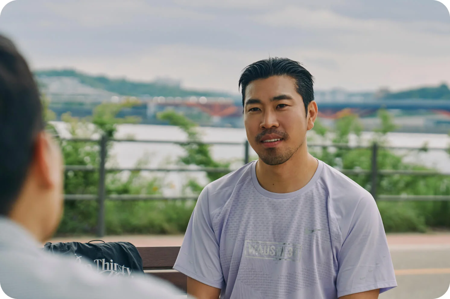 와우산30 최두준 님이 인터뷰를 하고 있다.