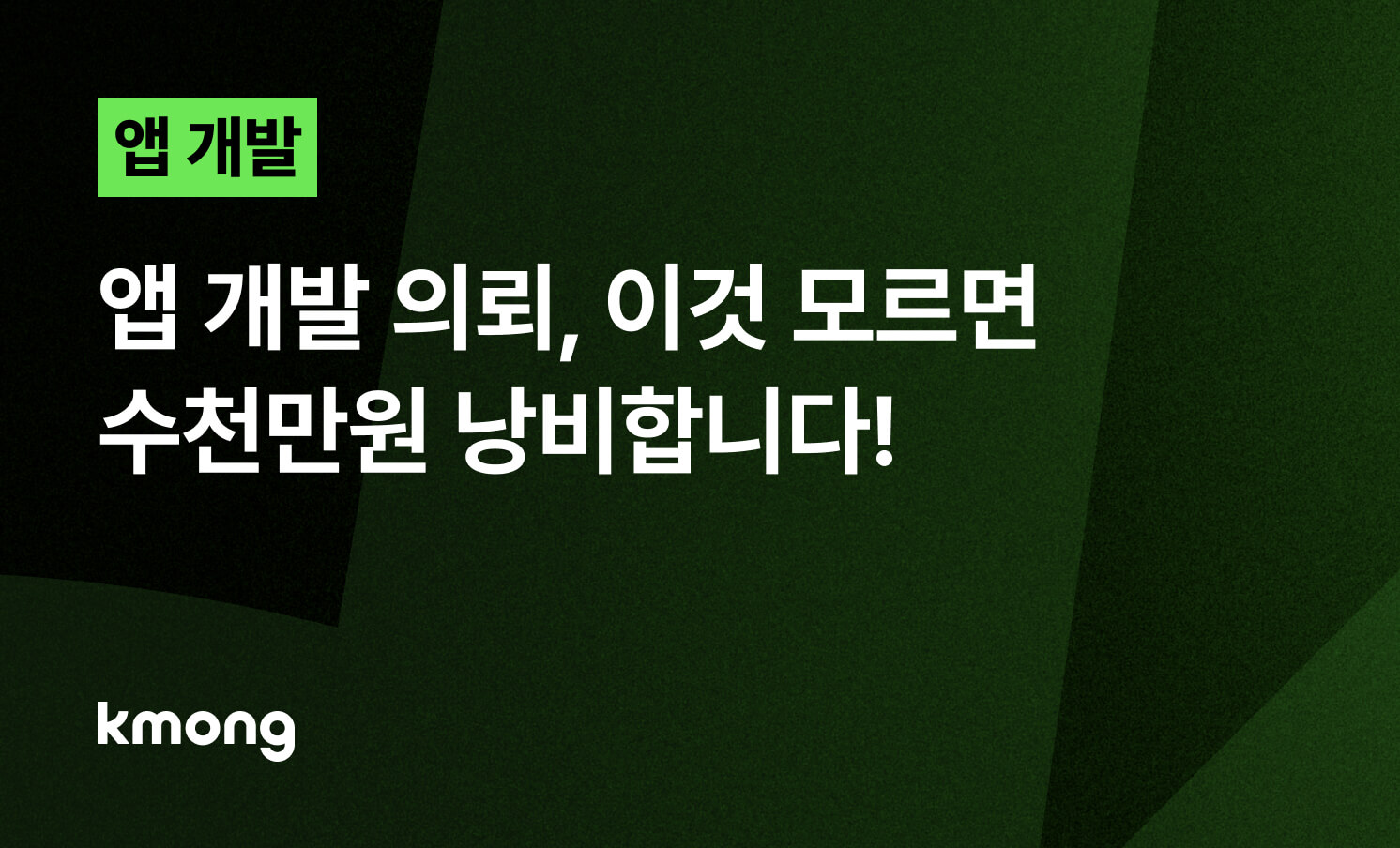 앱 개발 의뢰, 이것 모르면 수천만원 낭비합니다!