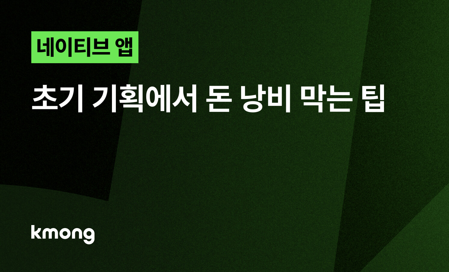 네이티브 앱 개발, 초기 기획에서 돈 낭비 막는 팁