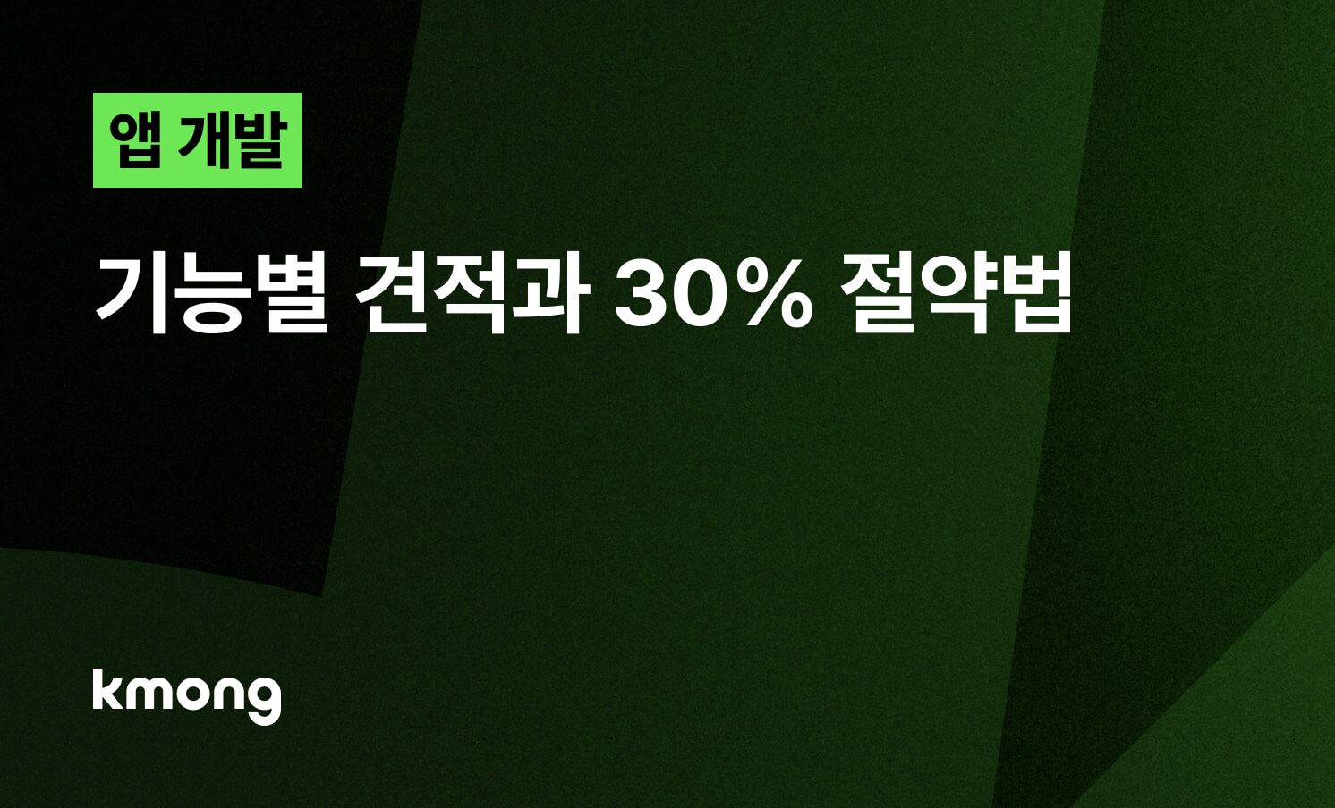 앱 개발 비용, 기능별 견적과 30% 절약법