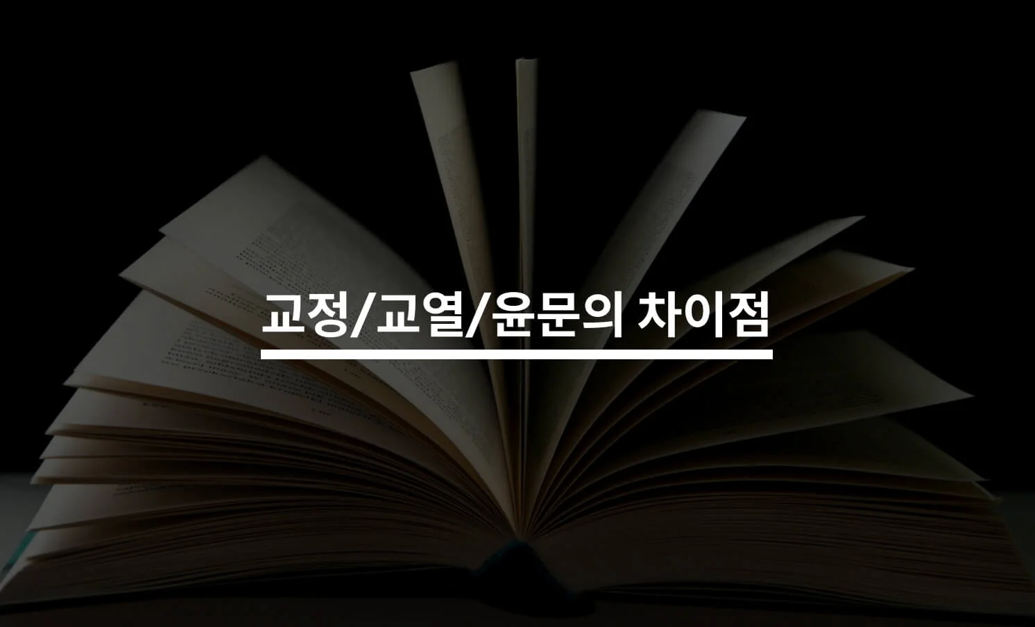 교정 교열 윤문의 차이점과 관련된 썸네일