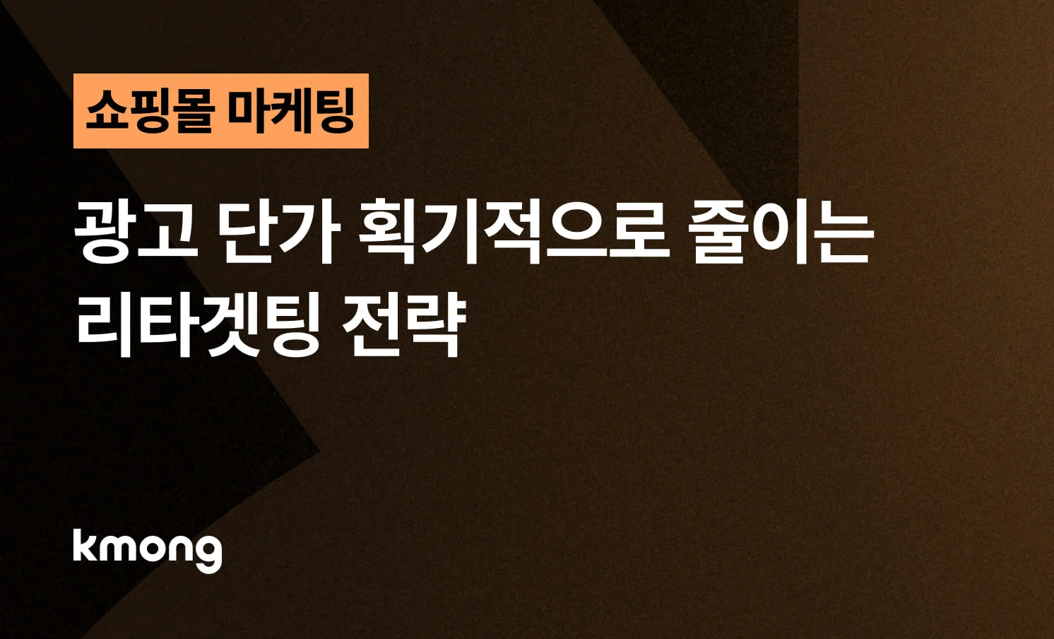 핑몰 마케팅 비용을 3분의 1로 줄이는 리타겟팅 전략과 구매 전환율 상승을 위한 핵심 타겟 분류법 가이드 썸네일