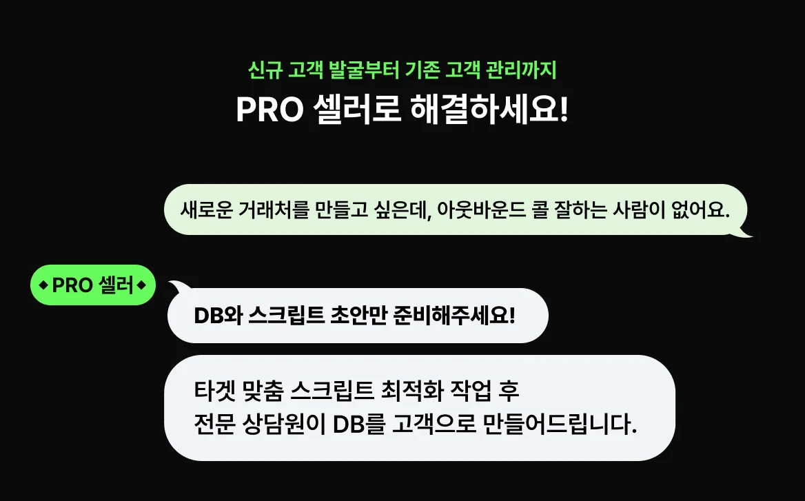 세일즈 대행 PRO셀러-세일즈 실행사