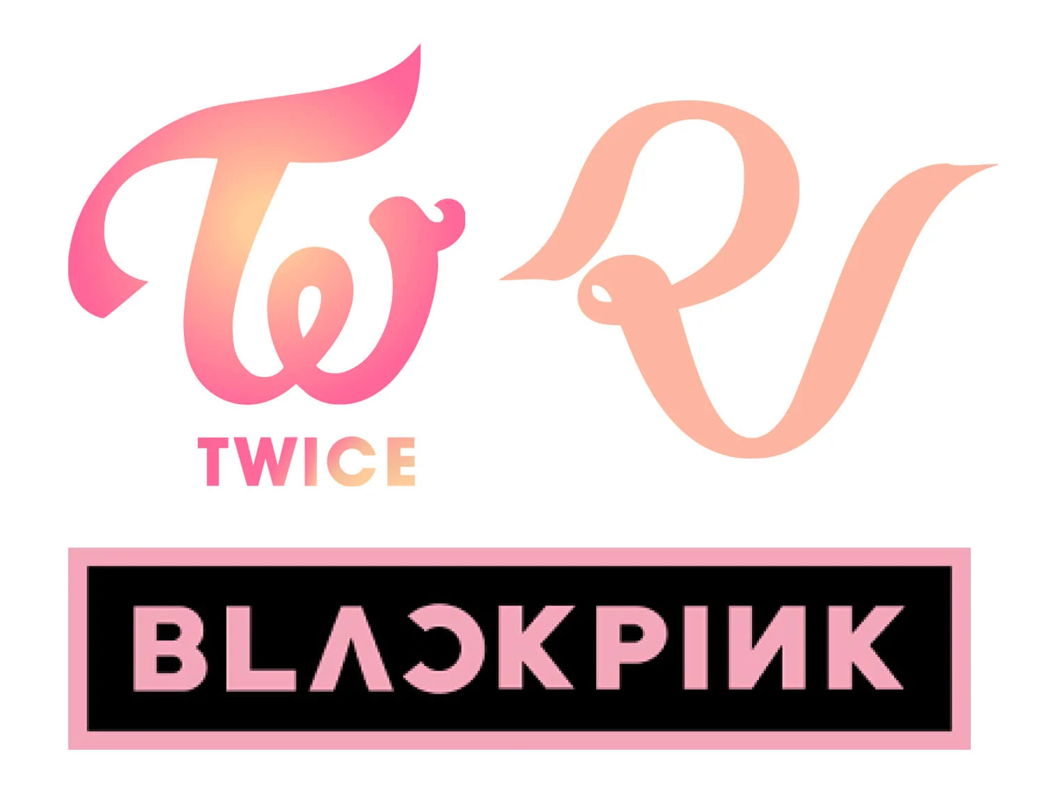 3세대 (2012–2017) - 트와이스 / 레드벨벳 / 블랙핑크 로고