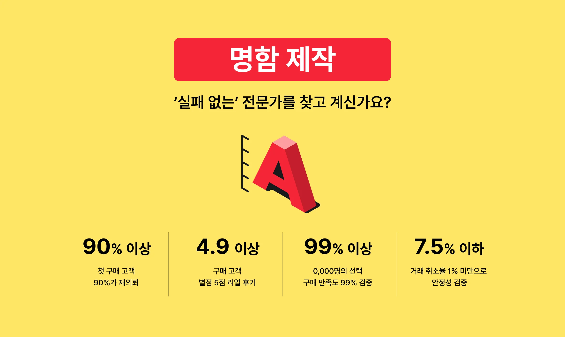 실패없는 명함 제작 전문가를 찾고 계세요? 크몽에 다 있어요!