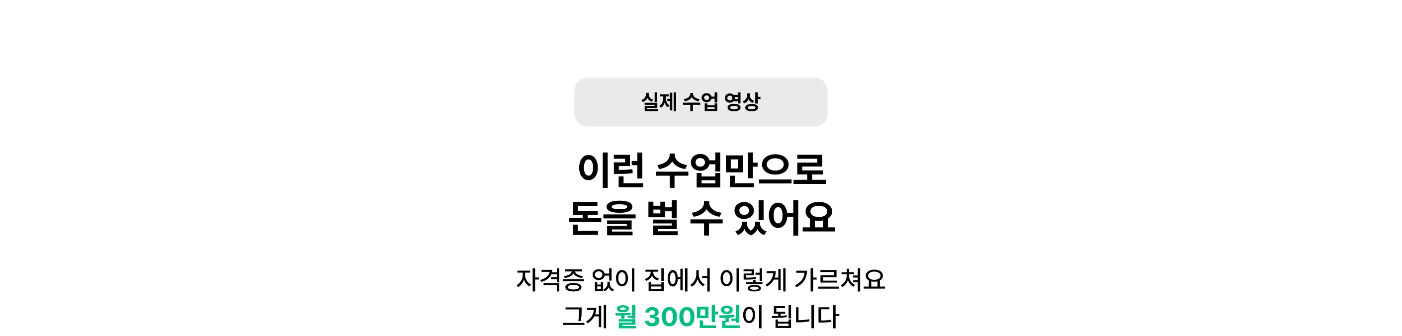 실제 한국어 과외 수업 영상 소개, 자격증 없이 집에서 한국어를 가르쳐 월 300만원 수익을 만드는 온라인 수업 예시 프레플리