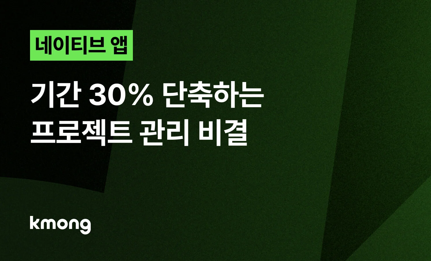 <네이티브 앱 개발, 기간 30% 단축하는 프로젝트 관리 비결> 콘텐츠 썸네일