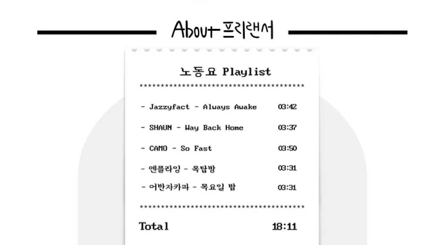 노동요 플레이리스트