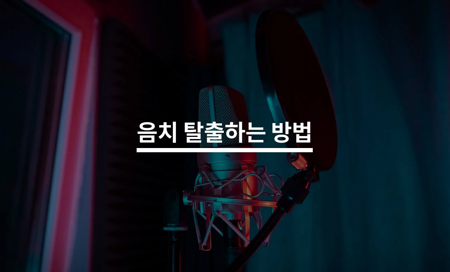 음치 빠르게 탈출하는 방법은?