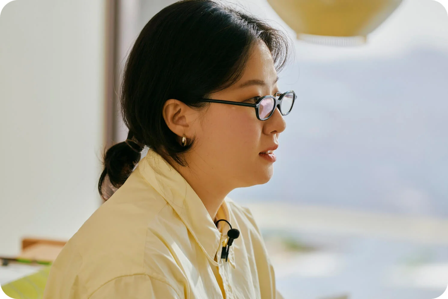 진저아이웨어 이가영 대표의 옆얼굴 이미지