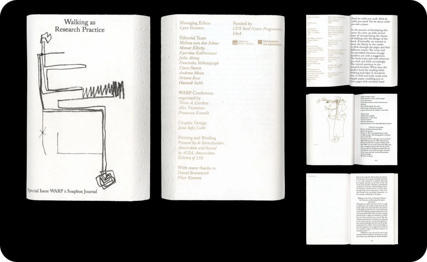 2024년 ‘세계에서 가장 아름다운 책’으로 선정된 네덜란드의 『Walking as Research Practice』 © Stiftung Buchkunst