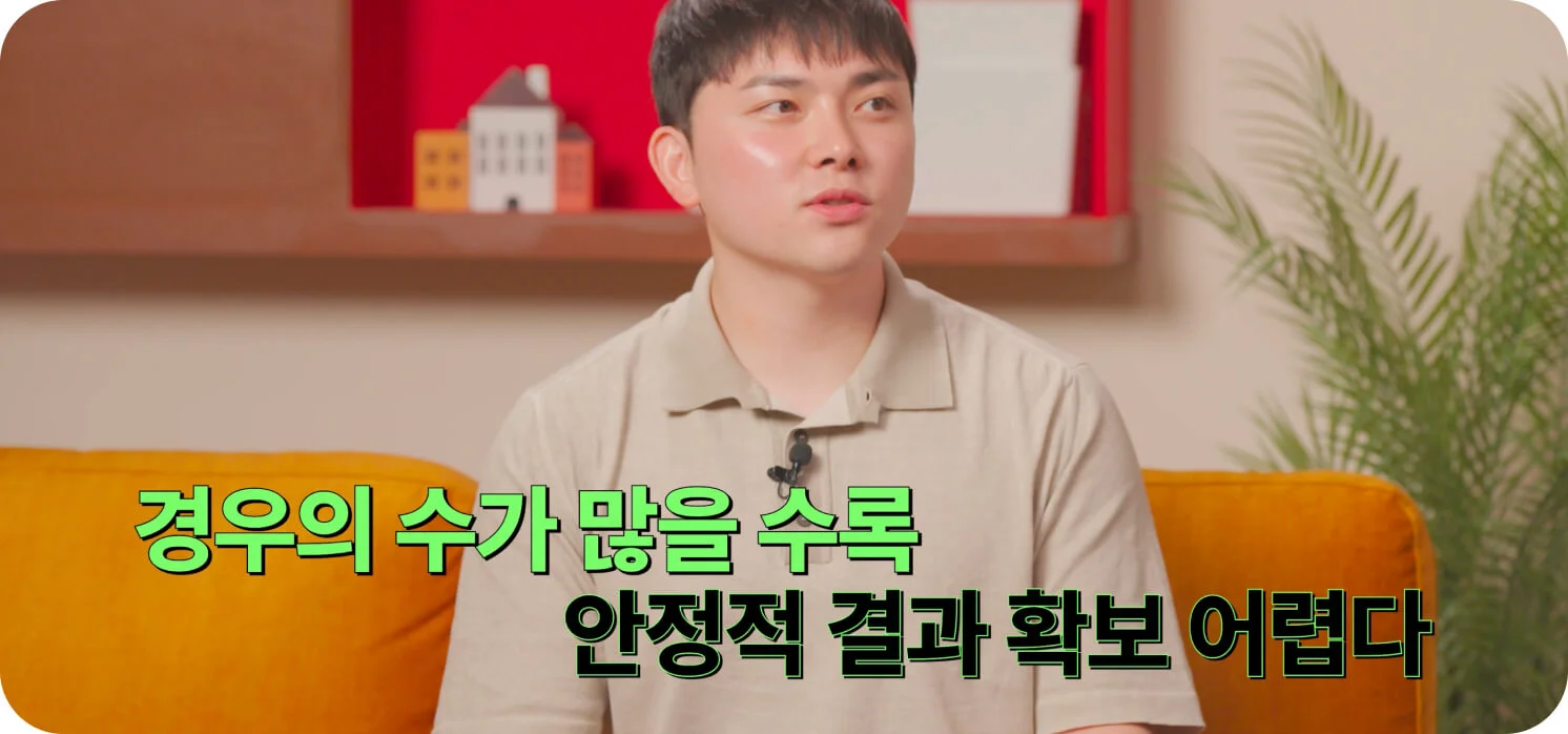 AI 자동화 우선순위 — 경우의 수가 많을수록 안정적인 결과를 얻기 어렵다 (크몽 브랜드 영상 일급비밀 AI 자동화 편 스크린샷)