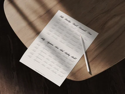 영문 필기체 / 캘리그라피 글씨 연습 시트