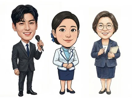 맞춤 비즈니스, 팬아트, 커스텀 캐리커쳐 작업해드립니다
