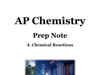 AP Chemistry Prep Note Unit 4