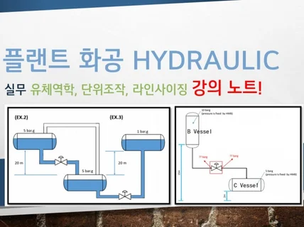 플랜트 실무 펌프, 유체역학, 단위조작, 라인사이징