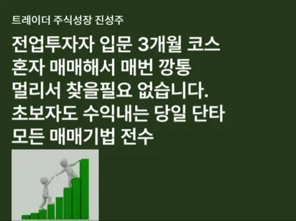 전업투자자 트레이더로 성공하는 매매기법 모두공개