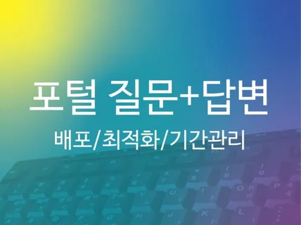 N포털 질문 답변 배포,최적화,육성