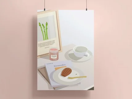 은은한 파스텔톤의 감성의 일러스트를 그려 드립니다.