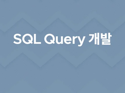 SQL Query 개발을 해 드립니다.