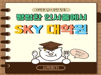 인서울 대학교에서 SKY 대학원 한 번에 합격하기