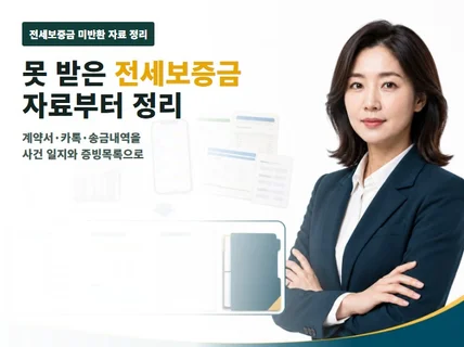 못 받은 전세보증금 자료를 한 번에 정리해 드립니다