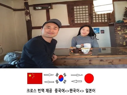 한중부부 3개국 한중일 언어 교차 번역,검수 하여 드립니다.