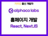카카오 출신 개발자의 홈페이지 개발 서비스