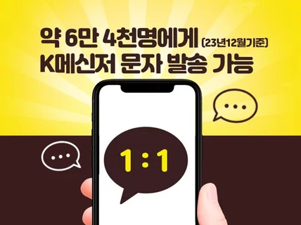 약 6만4천명에게 K메신저 채널 일대일 메세지 발송