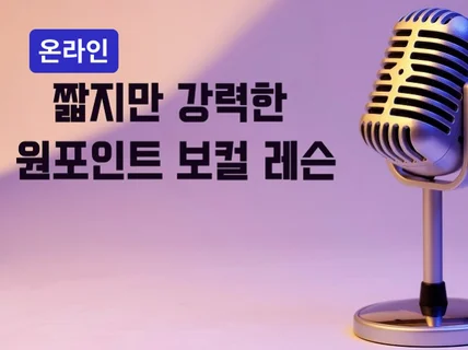 온라인 - 30분이 만들어내는 기적의 보컬 레슨