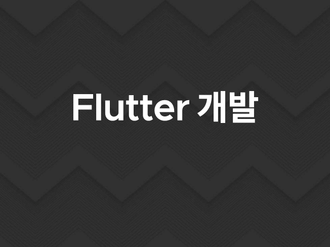 플러터 Flutter 앱 제작