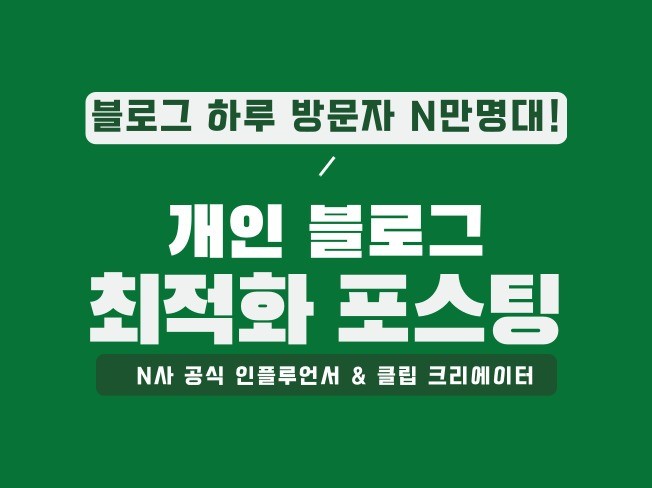 일방문자 N만명대 운동레저 인플루언서 블로그 포스팅