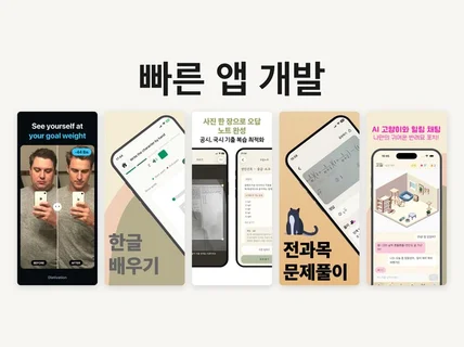 어떤 앱이든 3일안에 개발 후 출시 지원까지