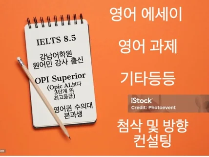 원어민 강사의 영어 에세이/과제/발표 첨삭+방향 컨설팅