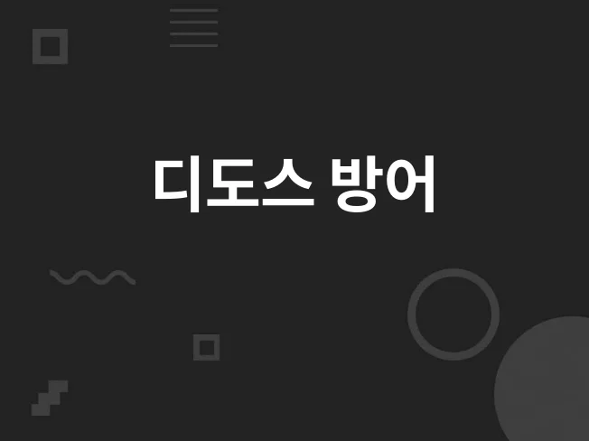 디도스 방어