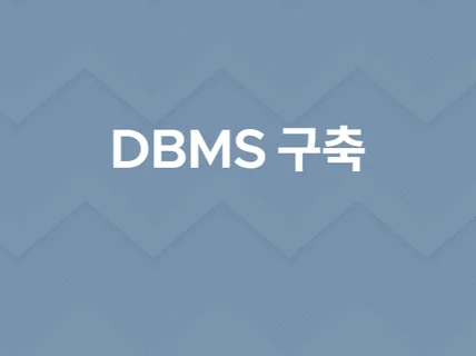 DBMS 설치를 수행해 드립니다.