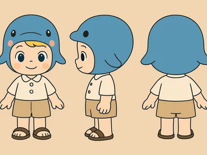 Ai로 만든 인형 도안 참고 사진