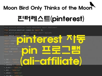 핀터레스트에 aliexpress 자동 pin 프로그램