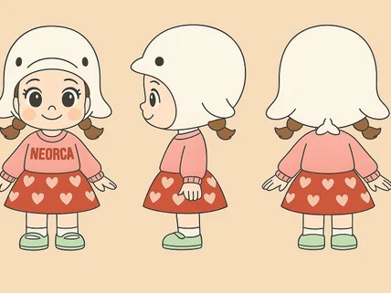 Ai로 만든 인형 도안 참고 사진