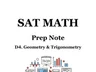 SAT Math Prep Note Domain 4