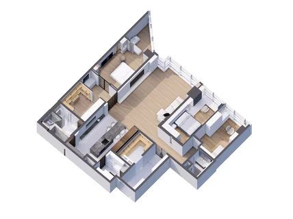 인테리어. 공간. 평면+천장+입면+3D 도면 작성합니다