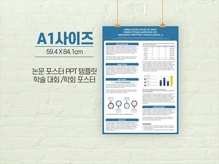 A1 사이즈 학회 학술 논문 포스터 ppt 템플릿