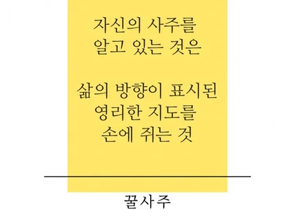 꿀사주 - 사주분석 문서 전문