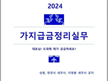 2024 가지급금정리실무