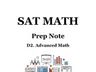 SAT Math Prep Note Domain 2