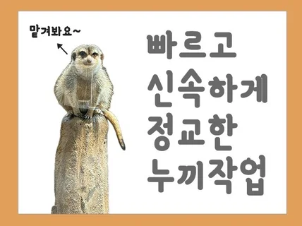 누끼작업 해드립니다