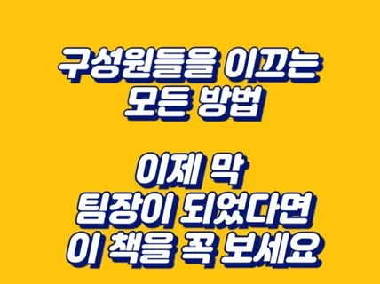 팀장시행착오 10년 단축해주는 초보팀장 비법서